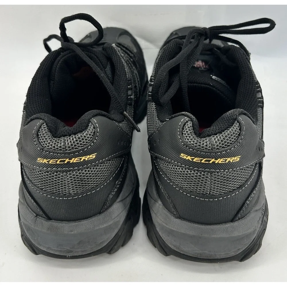 Skechers Cankton Steel Toe Work Shoe Black With Grey Mens Size 9.5